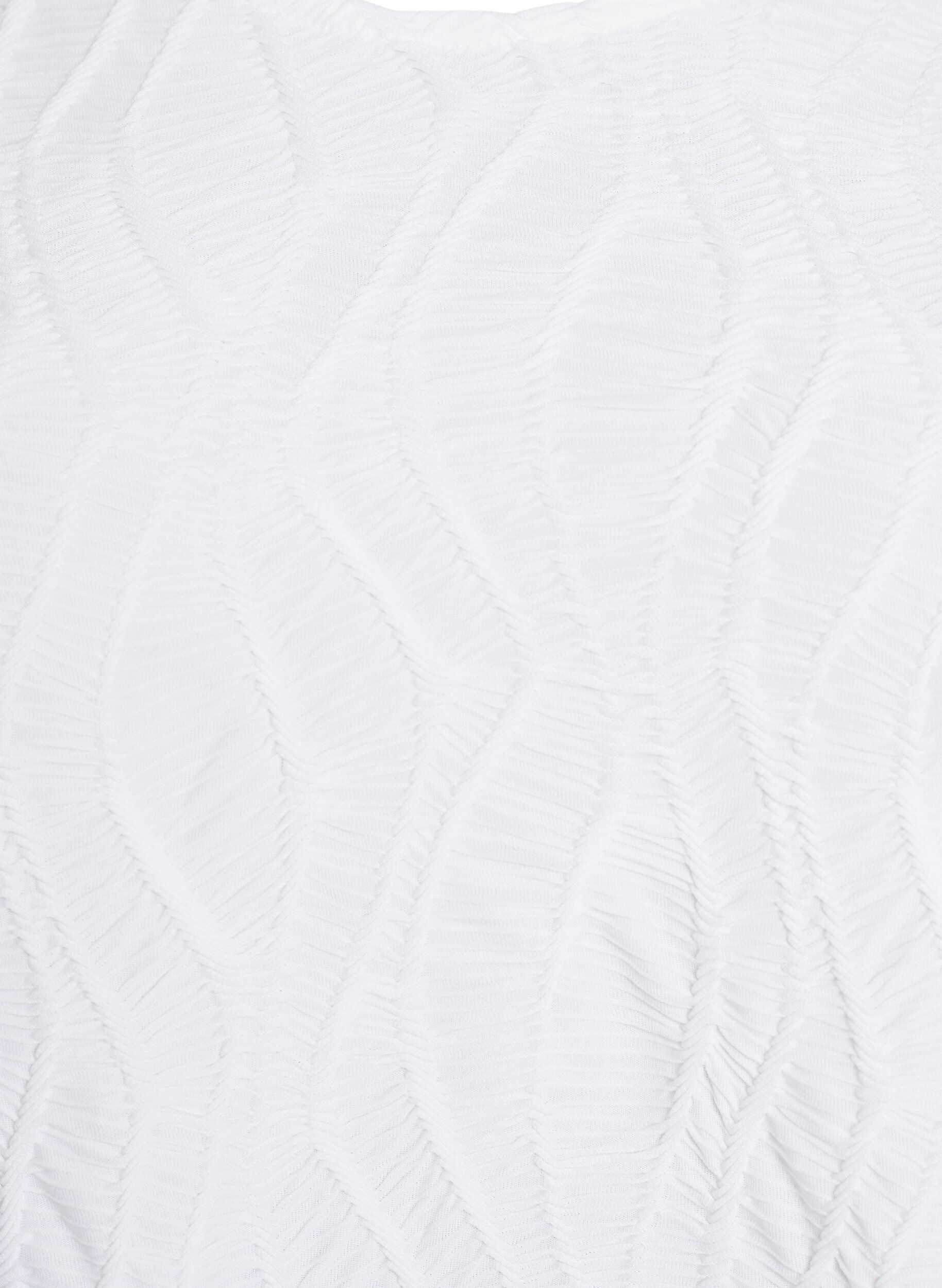ZizziBlouse met textuur en 3/4 mouwen, Wit, Packshot image number 2