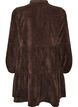 Corduroy jurk met A-lijn en opstaande kraag, Bruin, Packshot image number 1