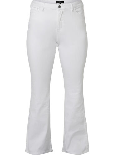 Ellen bootcut jeans met hoge taille, White, Packshot image number 0
