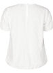 Blouse met korte mouwen en gestructureerd patroon, Bright White, Packshot image number 1