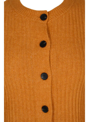 Ribgebreid vest met knopen, Harvest Pumpkin Mel., Packshot image number 2