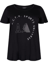 Sport-T-shirt met print, Black A.C.T.V