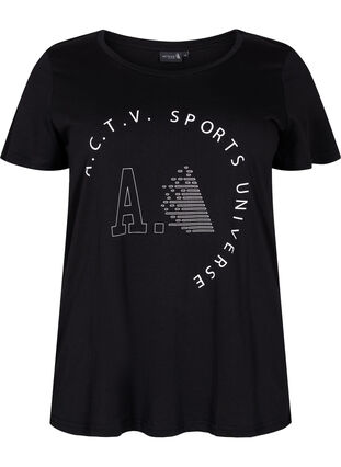 Sport-T-shirt met print, Black A.C.T.V, Packshot image number 0