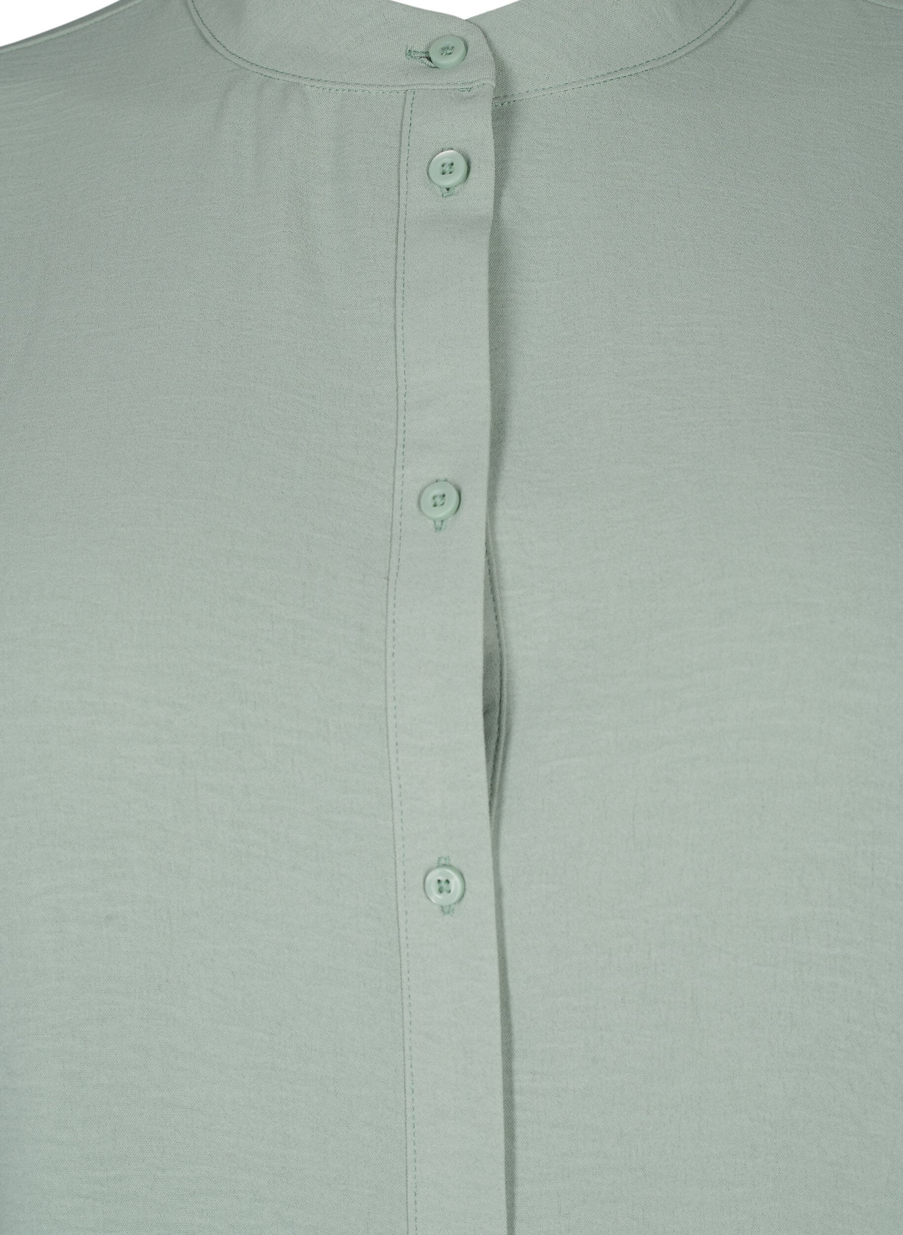 Zizzi Overhemdblouse met gehaakte details, Green Bay, Packshot image number 2