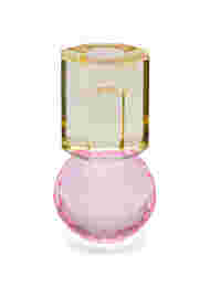 Kristallen kandelaar, Lysegul/Pink