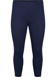 Basic 3/4 legging in viscose, Blauw