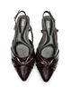 Slingback met strikdetail en lakuitstraling, Bruin, Packshot image number 2