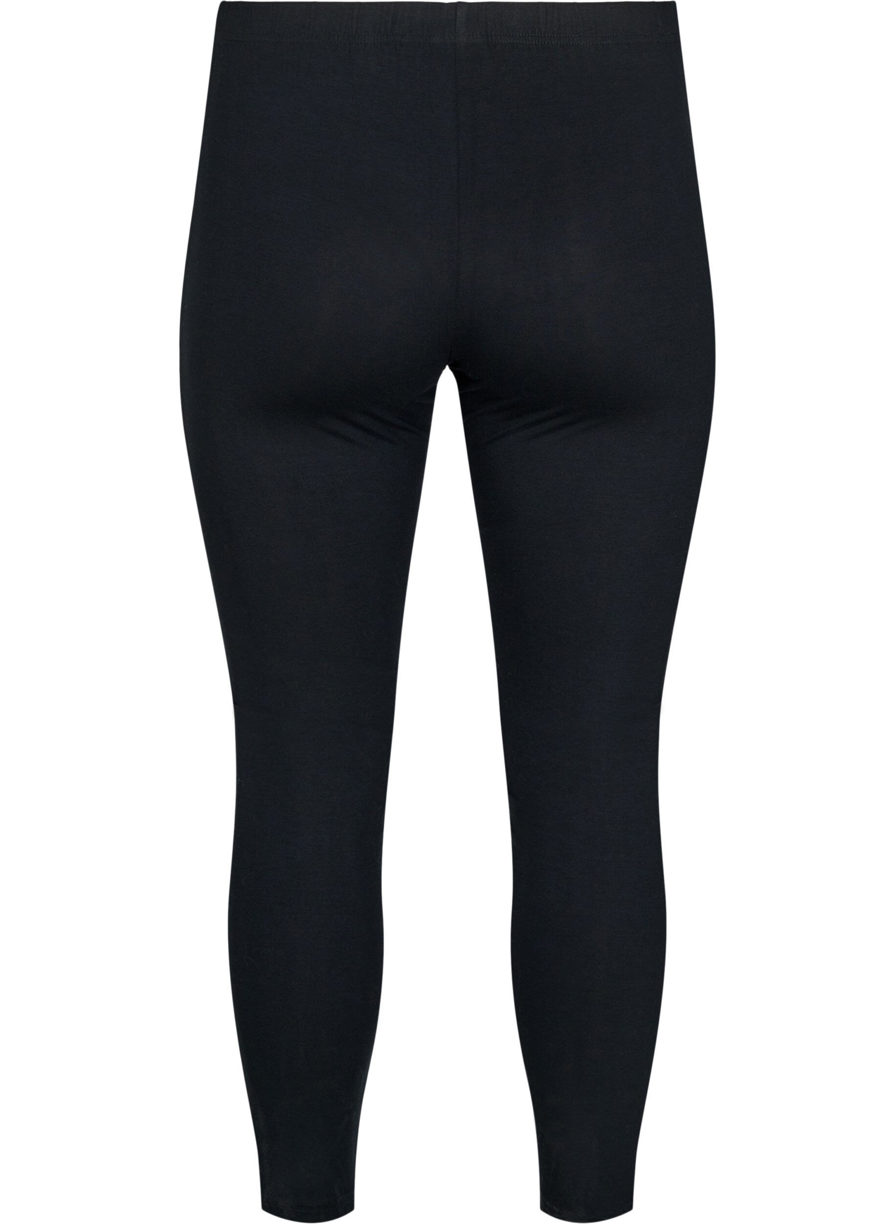 Zizzi Viscose legging met luipaardprint streep, Black W. Leo, Packshot image number 1