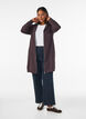 Lange hoodie met ritssluiting en zakken, Bruin, Model image number 1