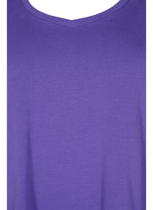 Basic t-shirt in effen kleur met katoen, Ultra Violet, Packshot image number 2