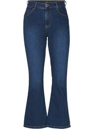 Ellen bootcut jeans met hoge taille, Dark blue denim