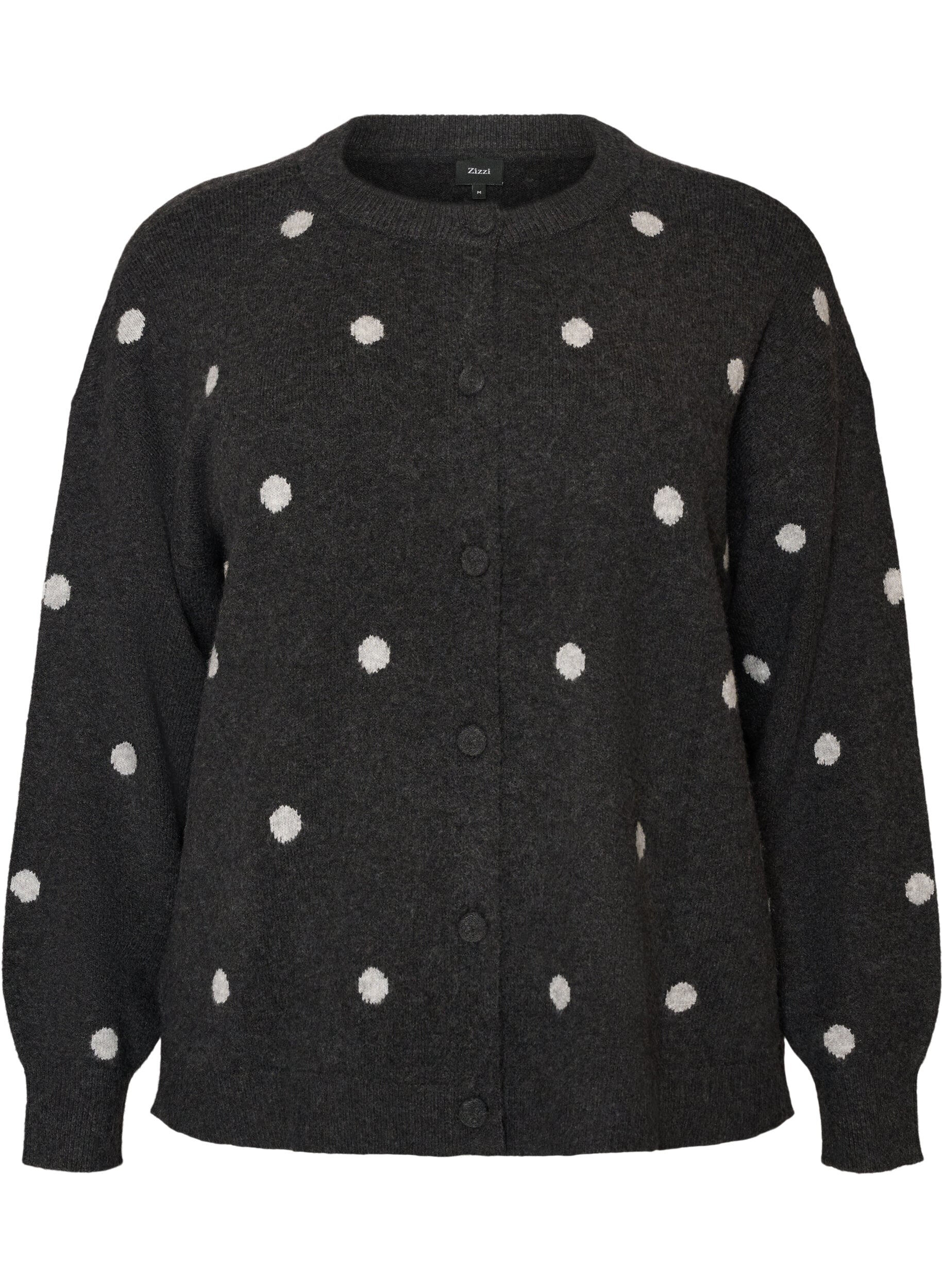 ZizziVest met stippenpatroon, Grijs, Packshot image number 0