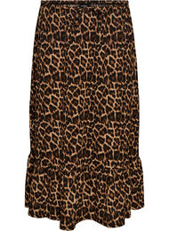 Lange rok met strikceintuur en rucheszoom, Zwart