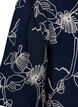 Korte A-lijn jurk met geborduurd patroon, Blauw, Packshot image number 3