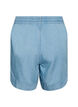 Denim-look shorts met een elastische tailleband en trekkoord, Blauw, Packshot image number 1