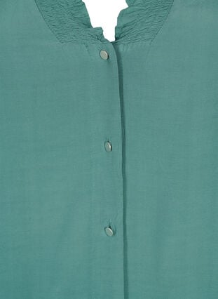 Viscose shirt blouse met met lange mouwen, Sea Pine, Packshot image number 2