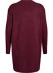 Geribd gebreid vest met zakken, Donker Bordeaux, Packshot image number 1