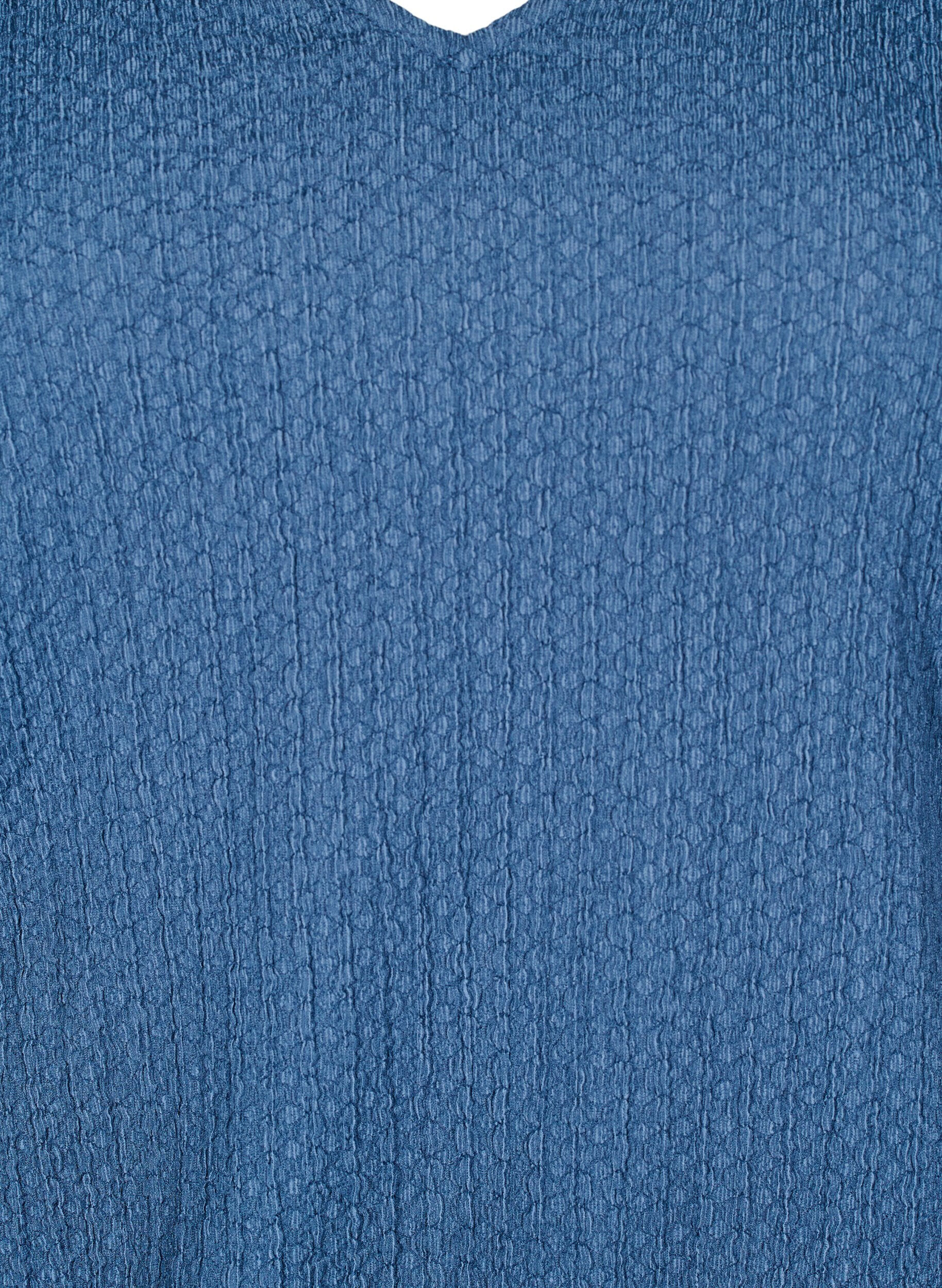 Zizzi FLASH - Blouse met textuur en lange mouwen, Sargasso Sea, Packshot image number 2