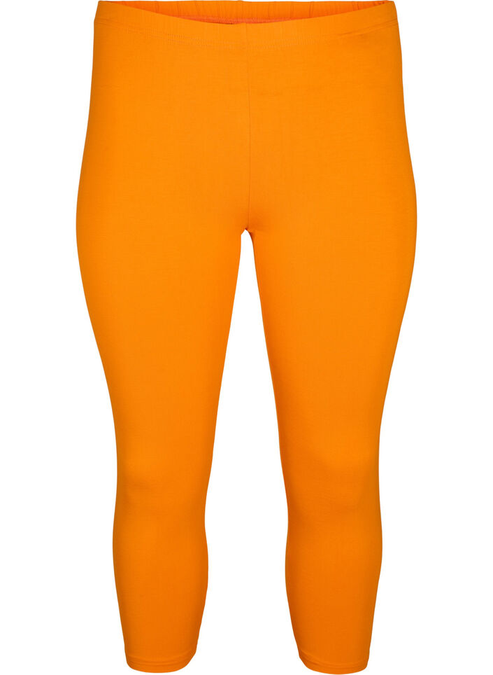 Basic 3/4 legging in viscose, Oranje, Packshot image number 0