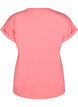 T-shirt met korte mouwen van katoenmix, Roze, Packshot image number 1
