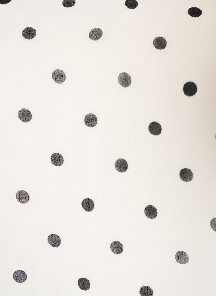 Viscose jurk met ruches en doorschijnende mouwen, Wit, Packshot image number 2