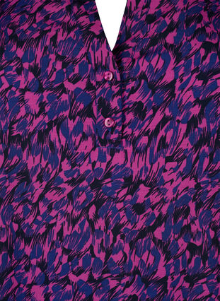 FLASH - Blouse met lange mouwen en print, Pink Blue AOP, Packshot image number 2