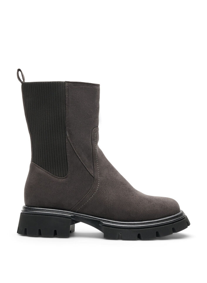 Chunky laars in imitatiesu&egrave;de, Bruin, Packshot image number 0