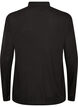 Blouse met hoge hals in viscose jersey, Zwart, Packshot image number 1
