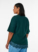T-shirt met asymmetrische kanten zoom, Groen, Model image number 2