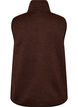 Vest met hoge hals en ritssluiting, Bruin, Packshot image number 1