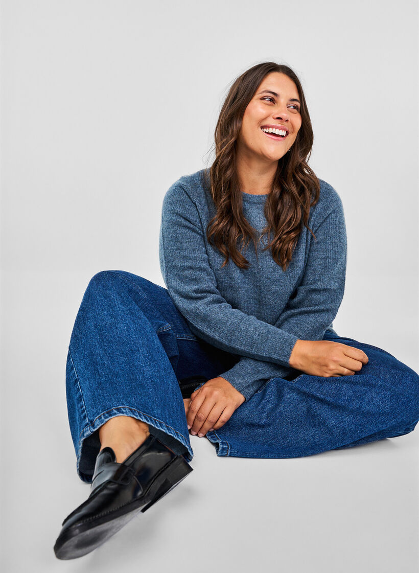 Gemêleerde trui met ronde hals, Bering Sea Mel., Image image number 0