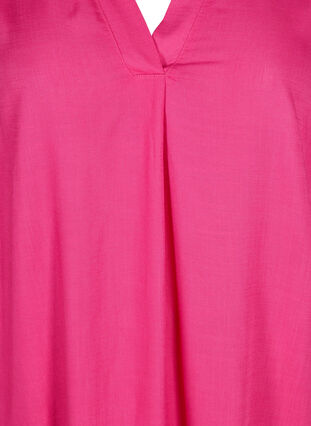 Viscose jurk met lange mouwen, Fuchsia Purple, Packshot image number 2