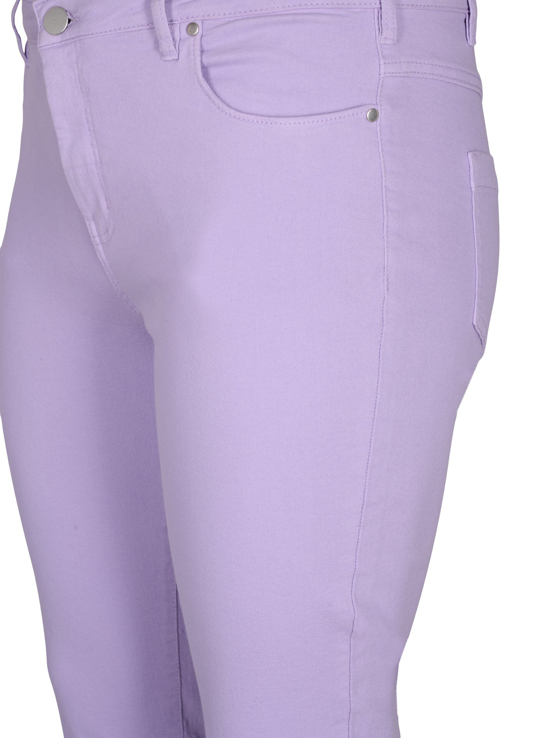 Zizzi Strakke Emily capri broek, Lavender, Packshot image number 2