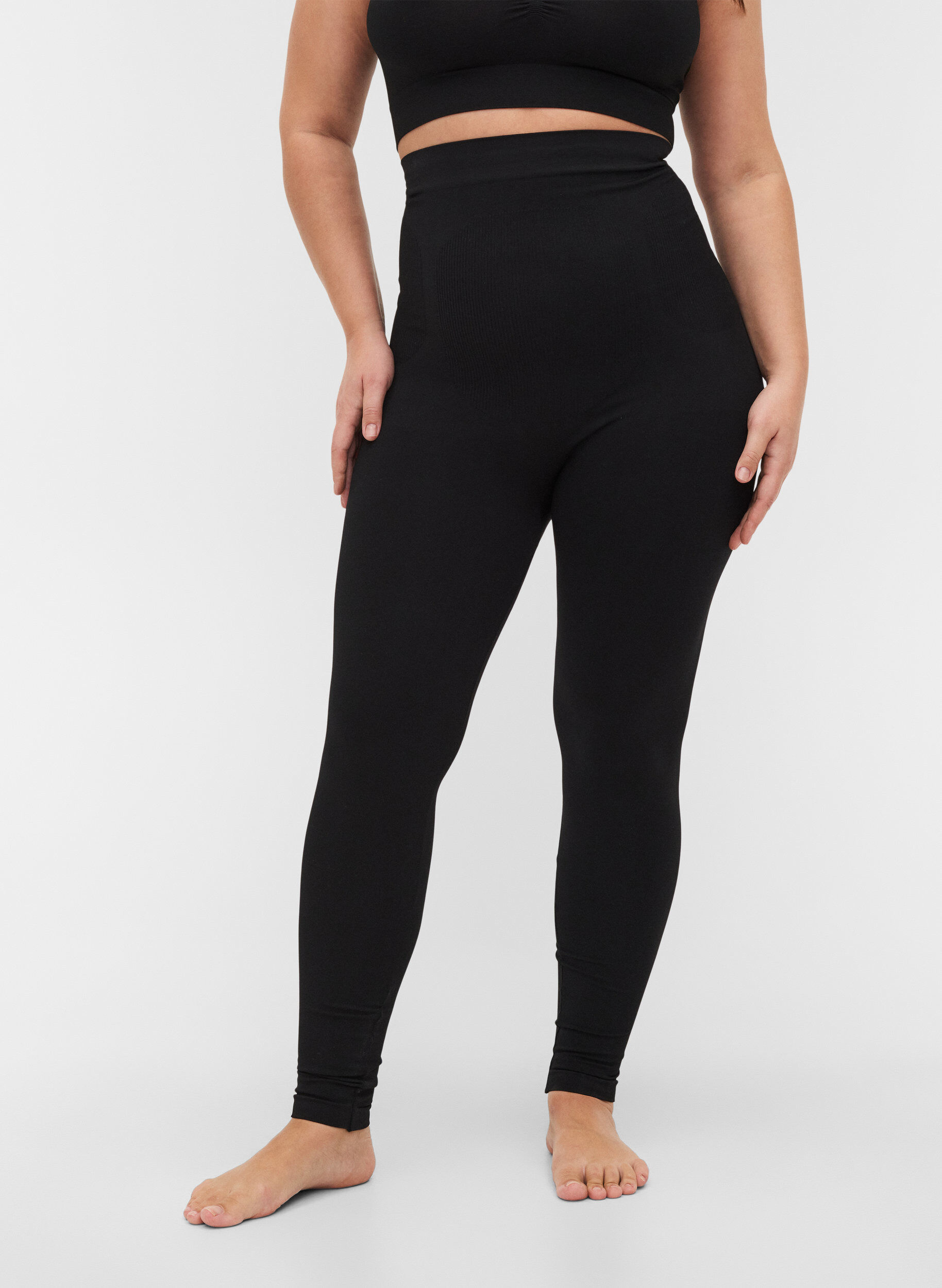 Zizzi Shapewear legging met hoge taille, Black, Model image number 3
