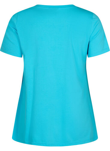 Katoenen t-shirt met korte mouwen, Blue Atoll Sunshine, Packshot image number 1