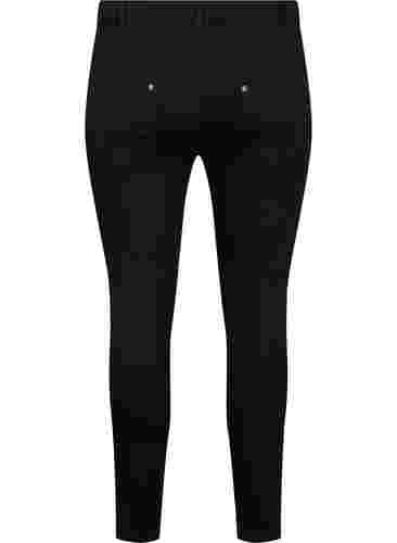 Cropped Amy jeans met rits, Black denim, Packshot image number 1