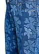 Myra jeans in bloemen denim met een Wide fit, Blauw, Packshot image number 2