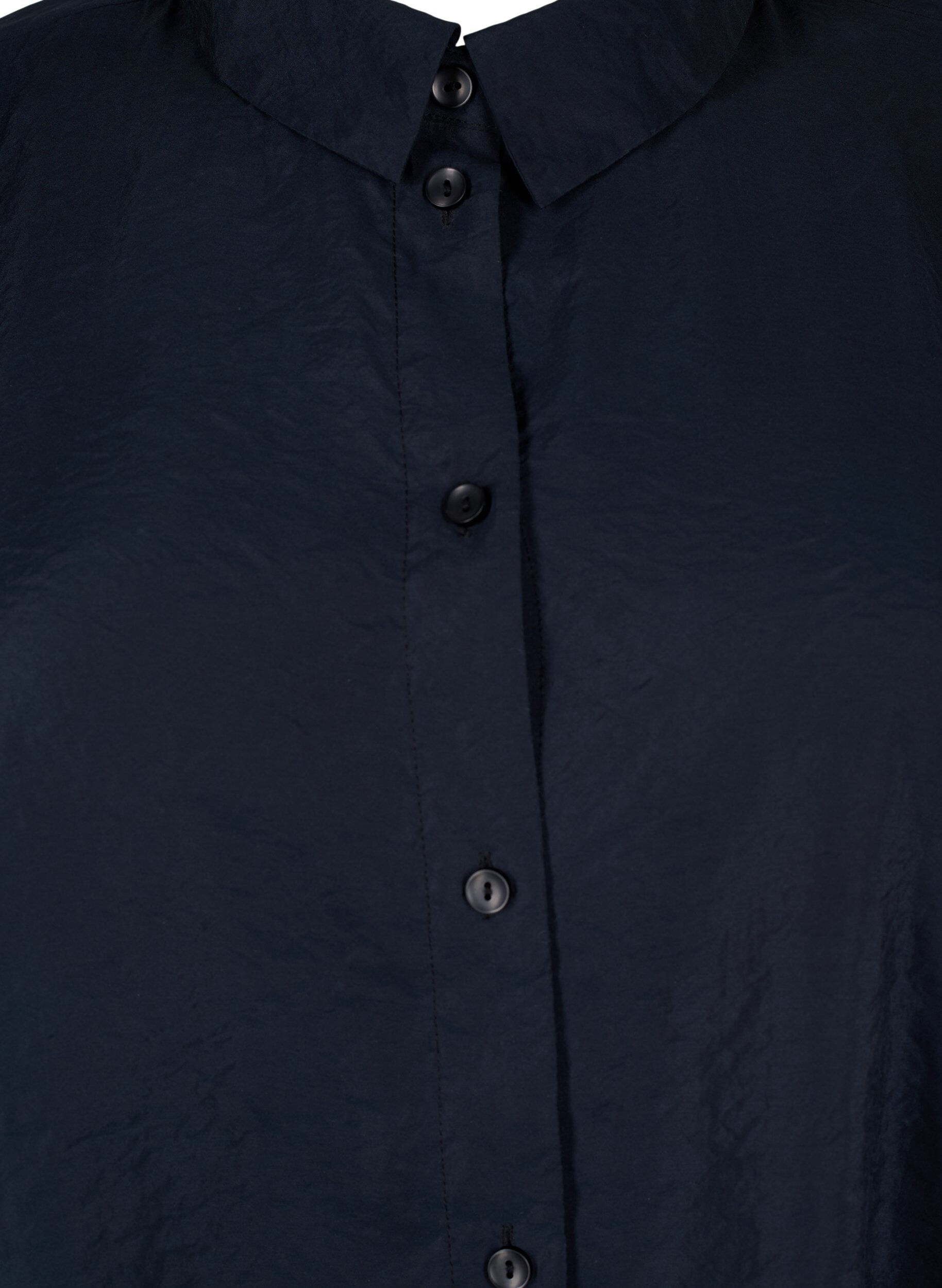 Zizzi Shirt met lange mouwen van Tencel &trade; Modal, Black, Packshot image number 2