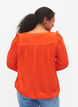 Blouse met franjes en lange mouw, Orange.com, Model image number 1