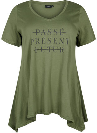 Katoenen T-shirt met korte mouwen, Thyme PRESENT, Packshot image number 0