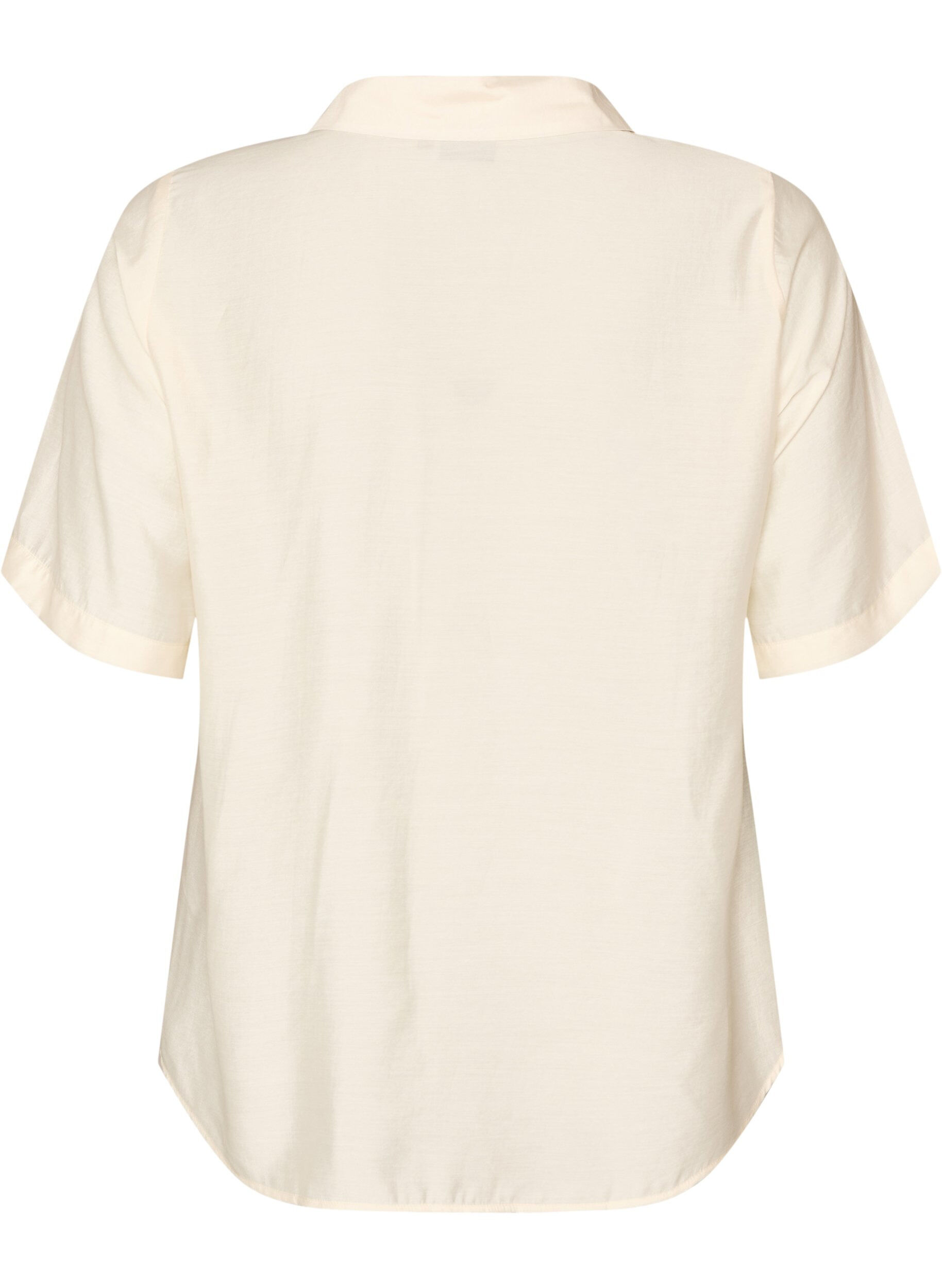 ZizziBlouse met ellebooglange mouwen en bloemenaccenten, Beige, Packshot image number 1