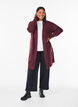FLASH - Lange ribgebreide cardigan met open voorkant, Rood, Model image number 1