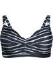 Bikini beha met opdruk en beugel, Black White Stripe, Packshot image number 0