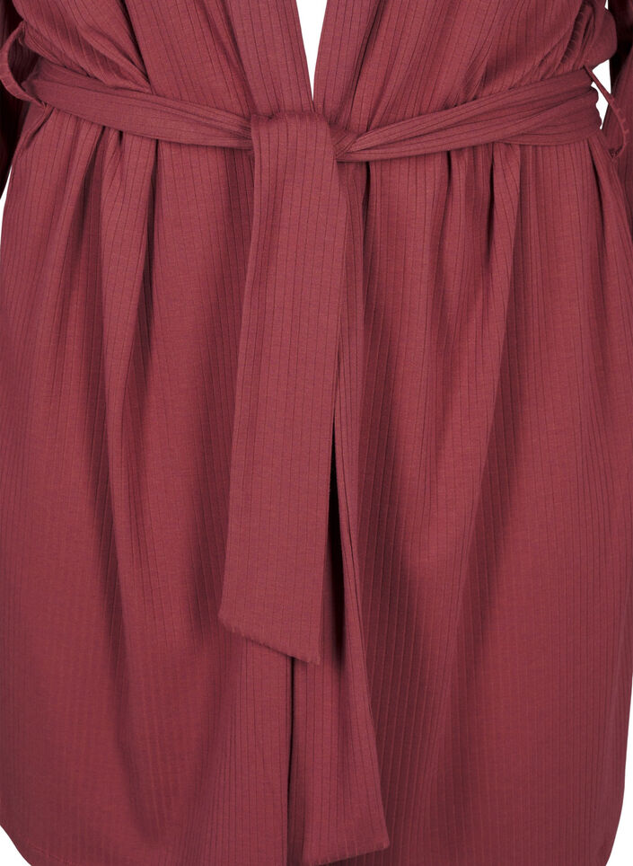 Ochtendjas met strikceintuur, Rose Brown, Packshot image number 2