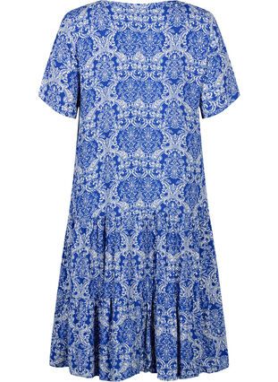 Viscose jurk met korte mouwen en print, S. the web Oriental, Packshot image number 1