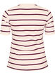 T-shirt met strepen en geribde knoopdetails, Paars, Packshot image number 1