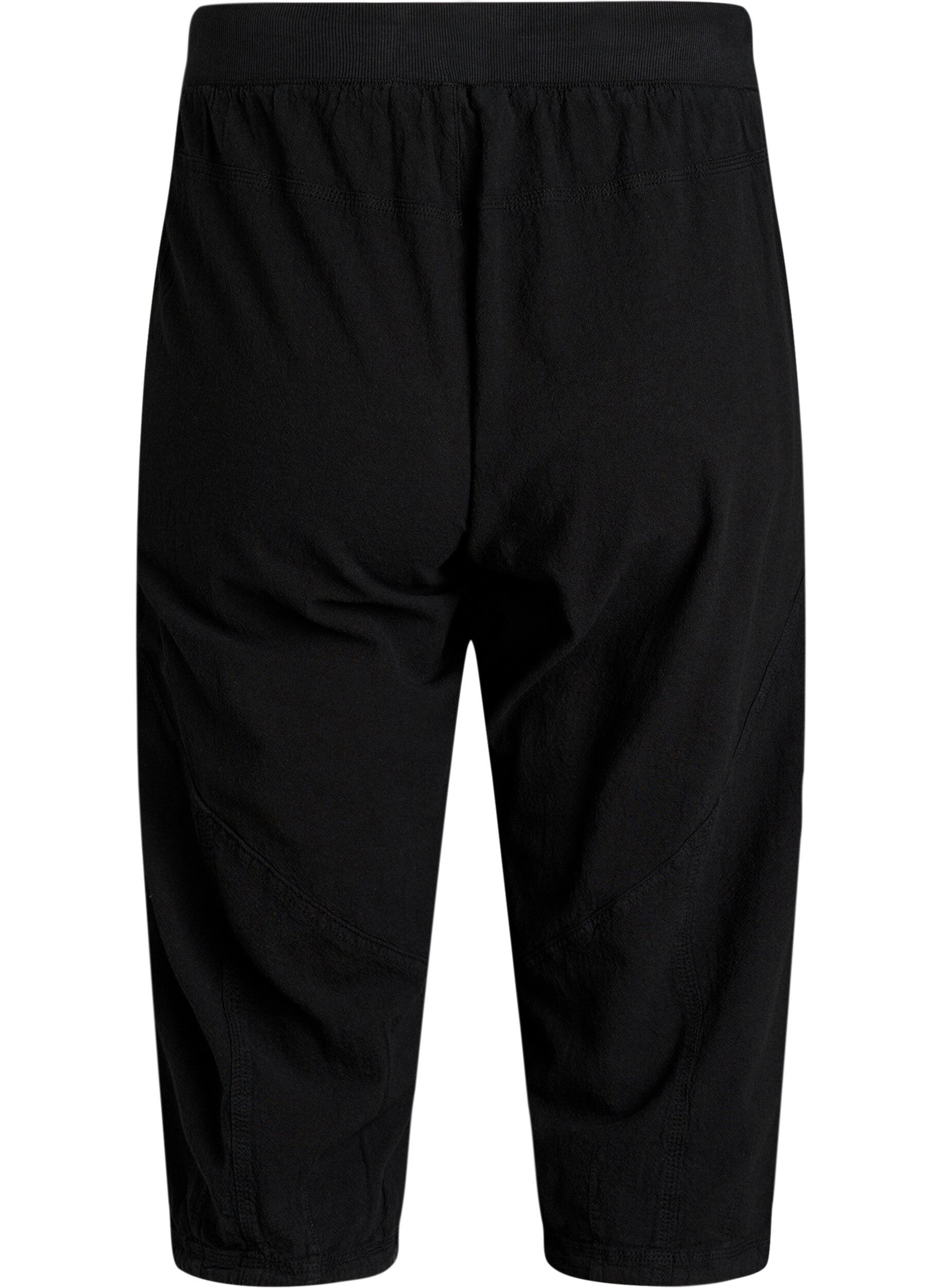 ZizziKatoenen Capri-broek, Zwart, Packshot image number 1