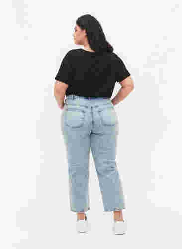 Cropped Vera jeans met studs, Light blue denim, Model image number 1
