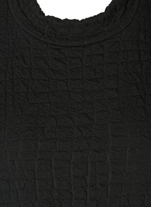 Jurk met korte mouwen en a-lijn, Black, Packshot image number 2