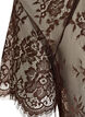 Korte mouwen kanten blouse met striksluiting, Bruin, Packshot image number 3